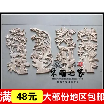 Dongyang woodcarving meilanzhuju Kinijos antikvariniai medienos durys gėlių gėlių aplikacijos gėlių pleistras raižyti langą 19*40