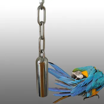 2022 Naminių Paukščių Nerūdijančio Plieno Varpai Žaislas Su Saldžiu Garso Paukštis Papūga Afrikos Grays Eclectus Papūga Cockatiel Pakabukas Rutuliuko
