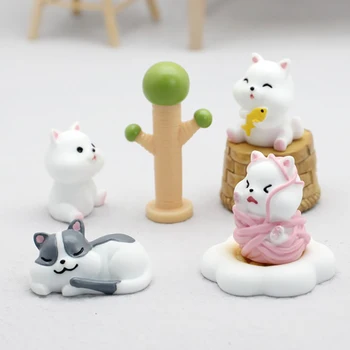 Miniatiūriniai Kačių Figūrėlės Modelis Pasakų Micro Kraštovaizdžio Sodo Puošmena Vaikams Žaislas 