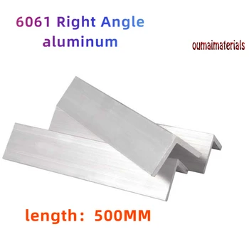 6061 stačiu Kampu Aliuminio 20/25/30MM Storio 3MM L-formos Aliuminio Lydinio Aliuminio Apvadu Trikampio Profilio Ilgis 500MM