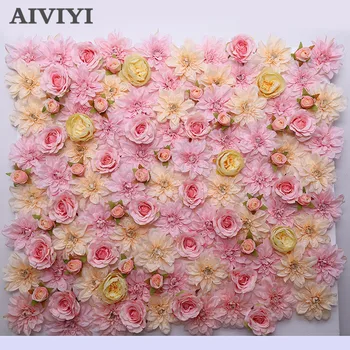 Privačių užsakymą šilko Rožė Hydrangea gėlių sienos dirbtinės bazės Europos stilius 