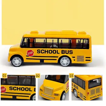 Aukštos modeliavimo Mokyklos autobusas 1:32 masto lydinio traukti atgal, Mokykla, autobusų modelis Diecast autobusų automobiliai žaislas Vaikų dovanų