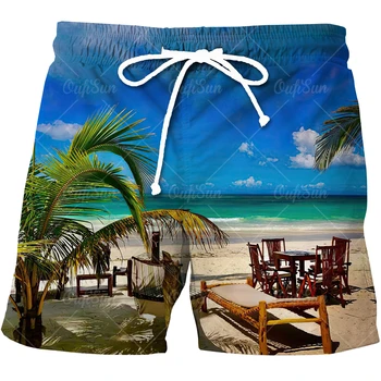 Vasaros Paplūdimio Havajų Stiliaus 3D Atspausdintas Paplūdimio Šortai Vyrams Mados Streetwear Valdybos Sporto Šortai Cool Trumpas Kelnes Kelnės 6XL