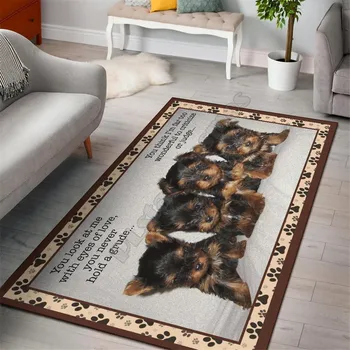 Jorkšyro terjeras kilimas plotas juokingas šuo kolekcija kilimų Grindų Kilimėlis Kilimas neslidus Kilimėlis Valgomasis Gyvenamasis Kambarys Minkštas Miegamasis Kilimų 01