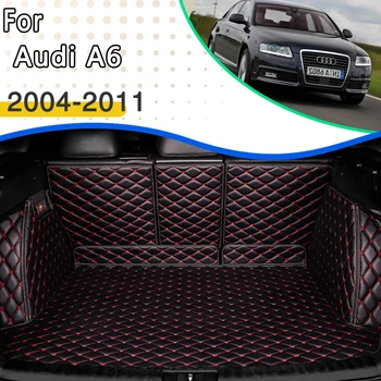 Automobilio bagažo skyriaus Kilimėlis Audi A6 C6 4F 2004-2011 m. Vidaus reikalų Kamieno Langą, Pagalvėlės, Interjero Decorat Vandeniui Apsauginis Padas Automobilių Reikmenys