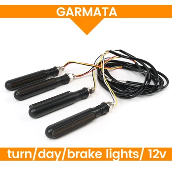 GARMATA 4pcs LED motociklo e-bike posūkio signalo /dieną/stabdžių žibintai/ 12v vandeniui aukštos kokybės ebike galinis žibintas