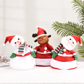 Naujai Dainavimo & Šokiai Kalėdų Pliušiniai Žaislai Santa Claus/Sniego/Elnių Elektros Žaislas Kalėdų Dovanos Vaikams ir Moterų