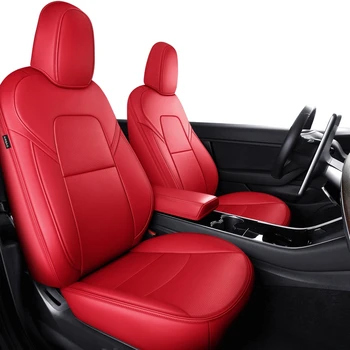 Tesla Model 3 Pasirinktinis Tilptų Automobilių Sėdynės Padengti Priedai Modelis Y 360 Laipsnių Visiškai Padengta Tikra Oda Visiškai Supa