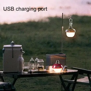 Naudinga USB Įkrovimo Lemputė Įkrovimo Nešiojamų Lauko Kempingas LED Avarinis Žibintas Lengva Nešiotis Kuprinė Lempos Žygiai