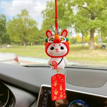Kinų Stiliaus Lion-Head Pakabukas Automobilių Kabinti Ornamentu Rekvizitai Automobilio Interjero Priedai