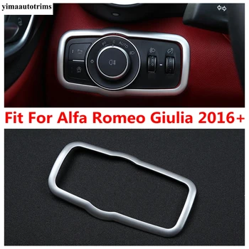 ABS Automobilio Salono Šviesų Lempos Šviesos Jungiklio Mygtuką Lipdukas Dekoras Rėmo Dangtis Apdaila Reikmenys Alfa Romeo Giulia 2016 - 2020 m.