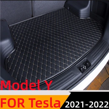 Sinjayer Automobilį AUTO bagažo skyriaus Kilimėlis VISI Oro Uodega Įkrovos Bagažo Trinkelėmis Kilimų Butas Pusėje Linijinių Krovinių Dangtis TINKA Tesla Model Y 2021 2022