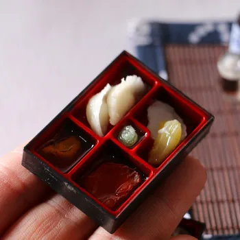 Mini Fotografavimo Rekvizitai Lėlės Namas Japonų Greito Maisto Langelį Miltų Siekiant Nustatyti Pop