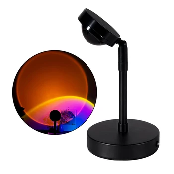 USB Spalvinga Projektorius Vaivorykštė Saulėlydžio Projektorius Atmosfera LED Nakties Šviesos Namuose Coffe Parduotuvėje Fone Sienų Apdailai Lempos