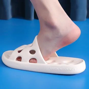 Vonios kambarys slippersfor moterų namų vonioje nutekėjimas neslidus minkštas vienintelis porų sandalai tuščiaviduriai greitai sauso patalpų šlepetės weater batai