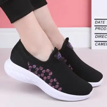 2022 Naujienų plius dydis moteris batai minkštas vienintelis anti-slip batų moterims, batai moteris zapatos de mujer batų moterims W0134S