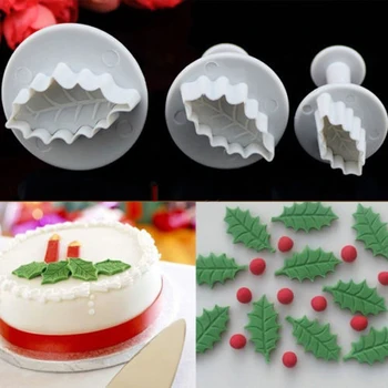 Kelių Stilių Cookie Cutter Užsakymą 3D Atspausdintas Minkštas Cookie Cutter Sausainių Pelėsių Kalėdų Lapai Tortas Dekoravimo Įrankiai