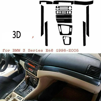 Patvarus Aukštos Kokybės Karšto Pardavimo Naujų Automobilių Lipdukas Automobilių (LHD) 1 pasirinkite 3D Juodos spalvos Anglies Pluošto Pakeitimo Brūkšnys Wrap Apdaila