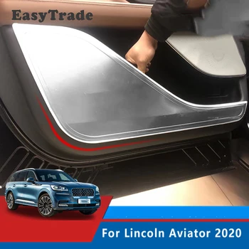 Nerūdijančio Plieno Automobilio Salono Duris Anti Nulio Vidaus Duris Apsaugos Lipdukas, 4 Vnt Už Lincoln Aviator 2020 2021 Priedai