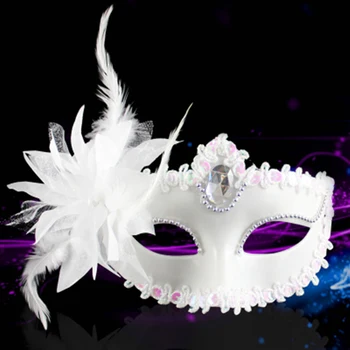 Seksualus Diamond Venecijos Kaukė Venecija Plunksnų Gėlių Vestuvių Karnavalas Šalies Veiklos Violetinis Kostiumas Sekso Lady Kaukė Maskaradas