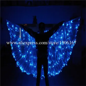 2vnt Blue LED Šviesos Apsiaustas Veiklos Auginimo Šviesos Helovinas Kalėdų Kostiumai Kostiumai DJ Šalies Šokių Scenos Drabužiai