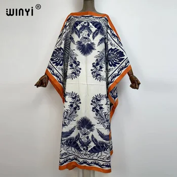 2020 Grindų Ilgis Batwing Per Dydis Colorblock Spausdinti Apykaklės Elegantiškas Megztiniai ilgomis rankovėmis Suknelė Moterų Pavasario Mados Drabužiai