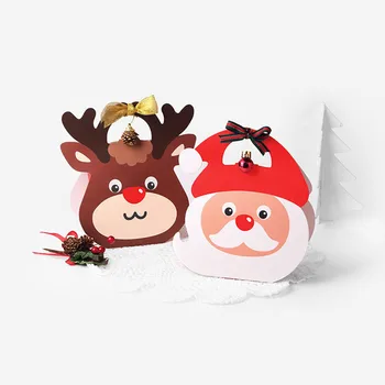10vnt 8x18x19.5 cm Kalėdų Dovanų Dėžutė Popieriaus Santa Claus Sniego Saldainių, Sausainių Žvaigždė Kalėdų Ranka Maišo Pack Dėžės