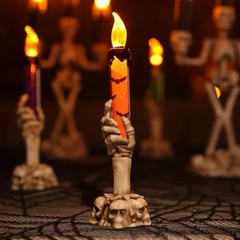 Helovinas LED Žibintai, Siaubo Kaukolė Dvasios Valdos Žvakė, Lempa Laimingas Holloween Šalies Dekoracija Namuose Haunted Namo Puošyba