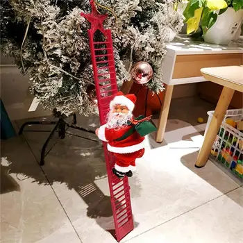 Elektros Laipiojimo Laiptais Muzikos Santa Claus ir Kalėdų Ornamentu Dekoracija Namuose Kalėdų Eglutės Kabo Dekoro NewYear Dovana