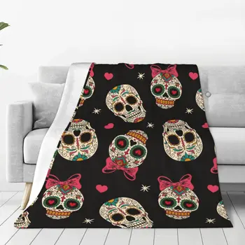 Cukraus Kaukolės Antklodės Meksikos Stiliaus Fuzzy Nuostabus Kvėpuojantis Mesti Antklodę, Kėdė, Apimantis Sofa Pavasario/Rudens