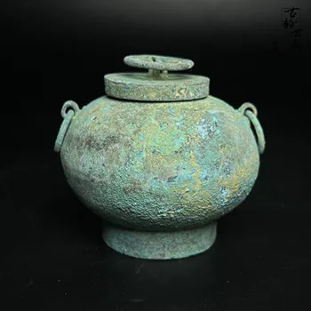 Senovinių amatų už nedidelį puodą apdailos senų Han Dinastijos bronzos dirbiniai