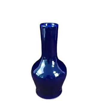 Kinija Seno Porceliano Ji Mėlyna Glazūra Bell Jar