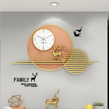 Prabangus Stilingas Sieninis Laikrodis Modernus Dizainas, Metalinis Sieninis Laikrodis Tylus Mechanizmas Mecanismo Reloj Sumalti Namų Dekoro Kambarį