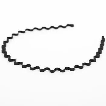 juoda pavasario spiralės banguotų plaukų juostos chalybeate lankelis H033