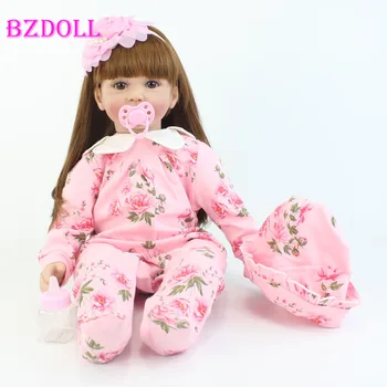 60cm Specialus Pasiūlymas Silikono Vinilo Reborn Baby Doll Žaislas Princesė Mažylis Gyvas Gyvas Bebe Bonecas Vaikas, Gimtadienio Dovana