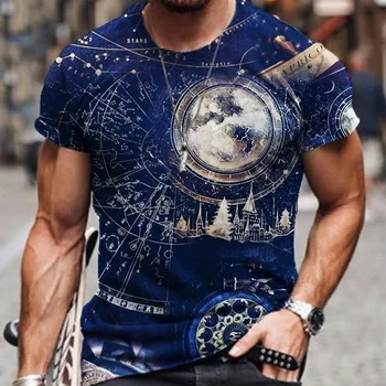 Mados Atsitiktinis 3D asmeninį T-shirt Vyrai spausdinti mados Vasaros vyrų lengvas, kvėpuojantis trumparankoviai O-Kaklo marškinėliai