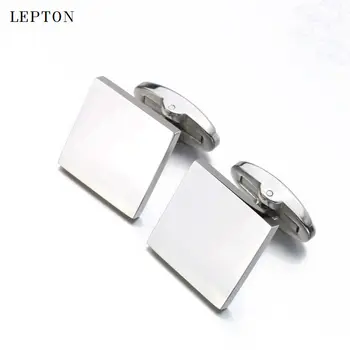 Mens papuošalai aikštė tuščia, rankogalių segtukai Lepton prekės 316L nerūdijančio plieno, aukštos lenkijos rankogalių segtukai vestuvių jaunikis geriausia dovana vyrams