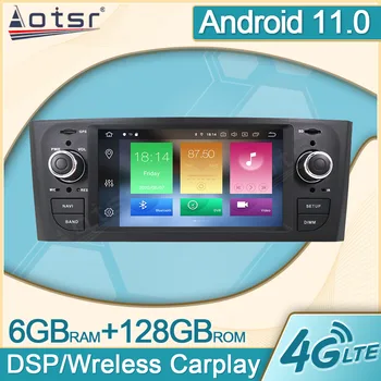 6+128G Android 11.0 Automobilio Radijo Fiat Punto 2005 - 2009 Multimedia Player 