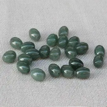 Gamtos Smaragdas Jade Aliejus, žaliosios elipsės Granules, Žadeito Papuošalų Mados Žavesio Priedai 