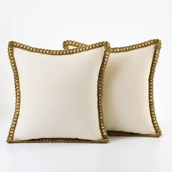 Namų baldai kanapių virvė viduryje kanapių pagalvės užvalkalą linų apvadu pagalvėlė padengti pagalvės užvalkalą