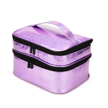 Nešiojamų Nagų lako Organizatorius Suderinama su Manikiūro Rinkinys, dvisluoksnis Nagų lako lagaminas Kelionės Nešiojamų Saugojimo Krepšys